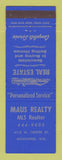 Matchbook Cover - Maus Real Estate Milwaukee WI
