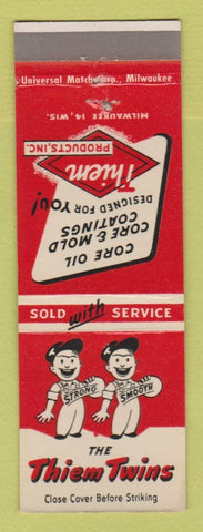 Matchbook Cover - Thiem Products Core Oil Mold Coating Milwaukee WI