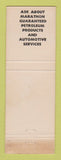 Matchbook Cover - Marathon oil gas College Findlay OH