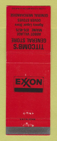 Matchbook Cover - Exxon oil gas Titcomb's General Store Abbot Village ME