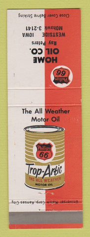 Matchbook Cover - Phillips 66 oil gas Westside IA