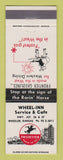 Matchbook Cover - Frontier oil gas Wheel Inn Cafe Wheeler KS