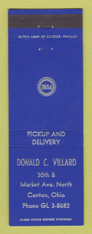 Matchbook Cover - Pure oil gas Donald Villard Canton OH