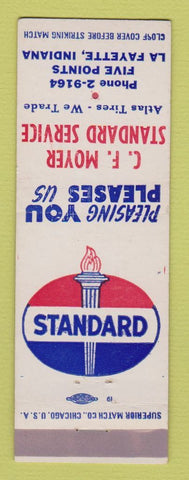 Matchbook Cover - CF Moyer Standard oil gas Lafayette IN
