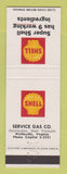 Matchbook Cover - Shell oil gas Service Wytheville VA
