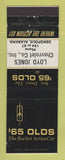 Matchbook Cover - 1965 Oldsmobile Loyd Jones Chevrolet Demopolis AL WEAR