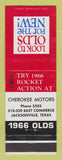 Matchbook Cover - 1966 Oldsmobile Cherokee Motors Jacksonville TX