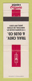 Matchbook Cover - 1981 Oldsmobile Trail Chevrolet Groton SD WEAR