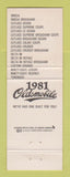 Matchbook Cover - 1981 Oldsmobile Trail Chevrolet Groton SD WEAR