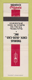 Matchbook Cover - 1980 Oldsmobile Thomas Chevrolet Cadillac Bedford PA WEAR