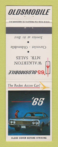 Matchbook Cover - 1965 Oldsmobile Walkerton Chevrolet Canada