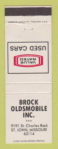 Matchbook Cover - Brock Oldsmobile St John MO