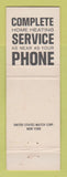 Matchbook Cover - Cities oil gas Heating Old Comfort Plymouth Meeting PA