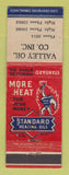 Matchbook Cover - Standard Heating Oils Valley Oil Company WEAR