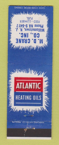 Matchbook Cover - Atlantic Heating Oil MD Crane Williamstown NJ