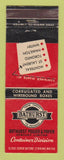 Matchbook Cover Bathurst  Corrugated Boxes Container Canada Montreal Toronto #1