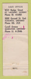 Matchbook Cover Bathurst  Corrugated Boxes Container Canada Montreal Toronto #1