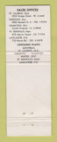 Matchbook Cover - Bathurst Containers Canada CREASE #2