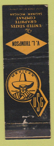 Matchbook Cover - United States Graphite Saginaw MI VL Thompson WEAR