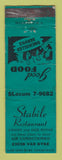 Matchbook Cover - Stabile Restaurant Warren MI WEAR