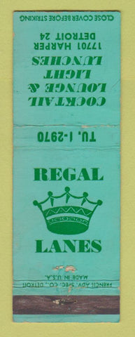 Matchbook Cover - Regal Lanes Bowling Detroit MI WEAR
