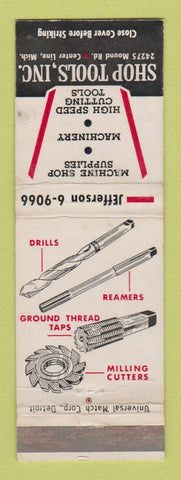 Matchbook Cover - Shop Tools Center Line MI WEAR