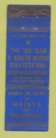 Matchbook Cover - Philadelphia Chain and Block PA
