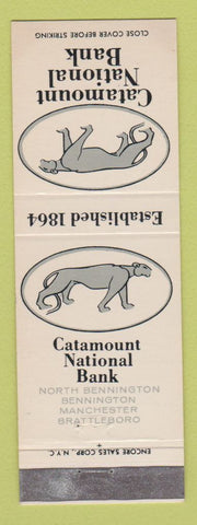 Matchbook Cover - Catamount National Bank Brattleboro Bennington Manchester VT