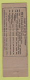Matchbook Cover - Lathrop Corner Flying A oil gas Lathrop CA hillbilly
