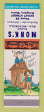 Matchbook Cover - Monk's Radio RCA Johnson Boat Motors Bridgton ME hillbilly