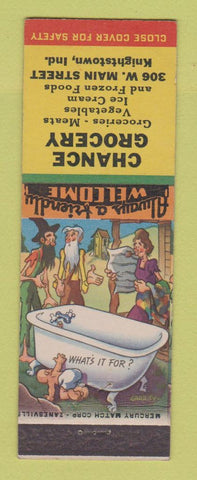 Matchbook Cover - Chance Grocery Knightstown IN hillbilly