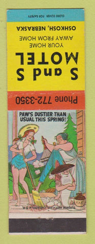 Matchbook Cover - S and S Motel Oshkosh NE hillbilly