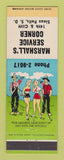 Matchbook Cover - Marshall's Service Corner Sioux Falls SD hillbilly