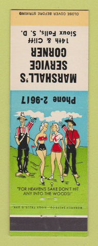 Matchbook Cover - Marshall's Service Corner Sioux Falls SD hillbilly