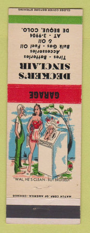 Matchbook Cover - Decker's Sinclair oil gas De Beque Colorado hillbilly
