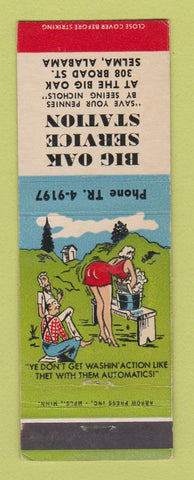 Matchbook Cover - Big Oak Service oil gas Selma AL hillbilly