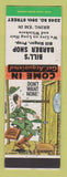 Matchbook Cover - Bill's Barber Shop St Louis MO hillbilly