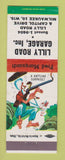Matchbook Cover - Lilly Road Garage Milwaukee WI hillbilly Standard oil gas