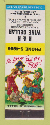 Matchbook Cover - H&H Wine Cellar Lansing MI hillbilly