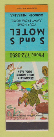 Matchbook Cover - S and S Motel Oshkosh NE hillbilly