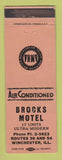 Matchbook Cover - Brocks Motel Winchester IL