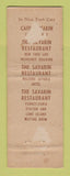 Matchbook Cover - Savarins Restaurant New York City Pittsburgh Baltimore WEAR