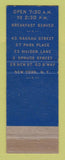 Matchbook Cover - Sieburg's Restaurant New York City WEAR