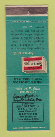 Matchbook Cover - AP Green Connecticut Fire Brick Bridgeport Hartford CT