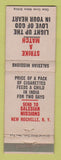 Matchbook Cover - Salesian Missions New Rochelle NY World Hunger WEAR