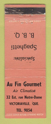 Matchbook Cover - Au Fin Gourmet Victoriaville QC WORN