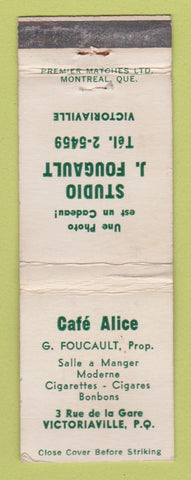 Matchbook Cover - Cafe Alice Victoriaville QC Photo Studio Fougault WEAR