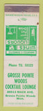 Matchbook Cover - Groose Pointe Woods Cocktail Lounge Bar MI WEAR