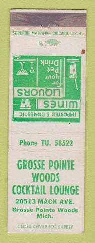 Matchbook Cover - Groose Pointe Woods Cocktail Lounge Bar MI WEAR