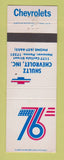 Matchbook Cover - 1976 Chevrolet Shultz Hanover PA